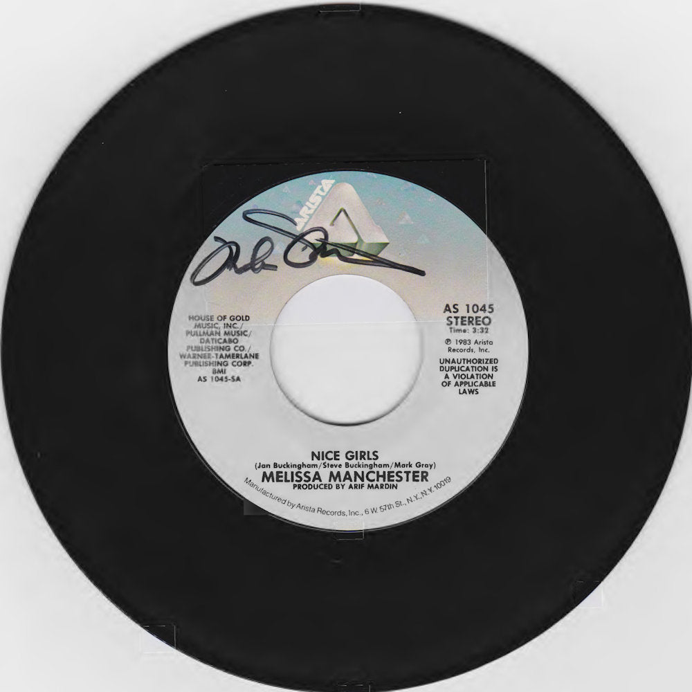 NICE GIRLS / HEY RICKEY YOU'RE A LOW DOWN HEEL (Melissa Manchester autogtaphed 45)